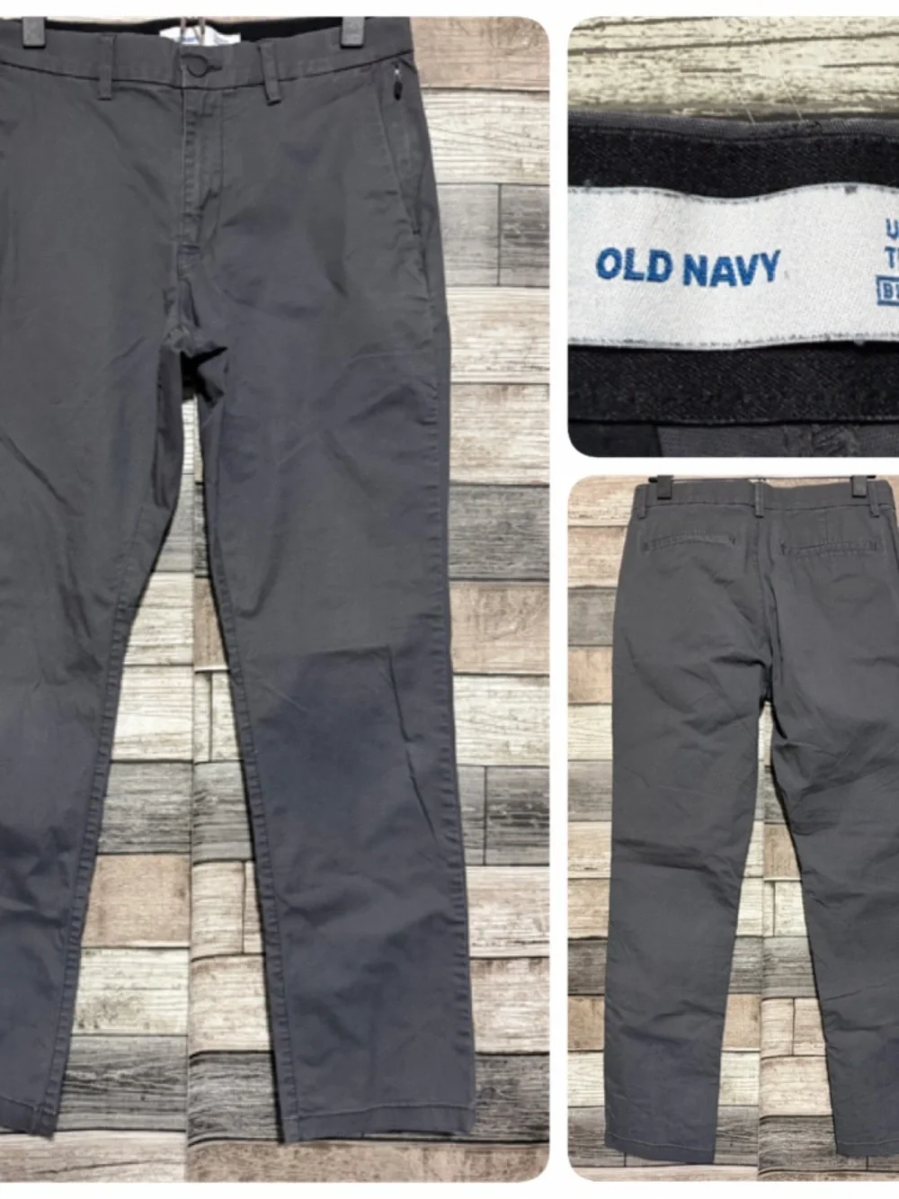 Old Navy Ultimate Tech Slim Pants Men’s 30x30 Gray Built In Flex